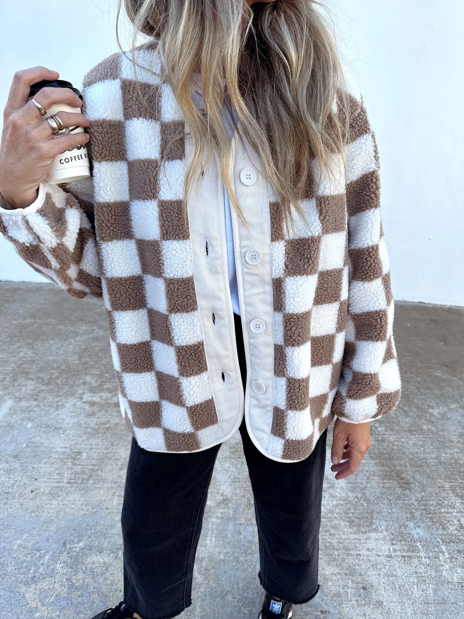 Checkered Sherpa Jacket