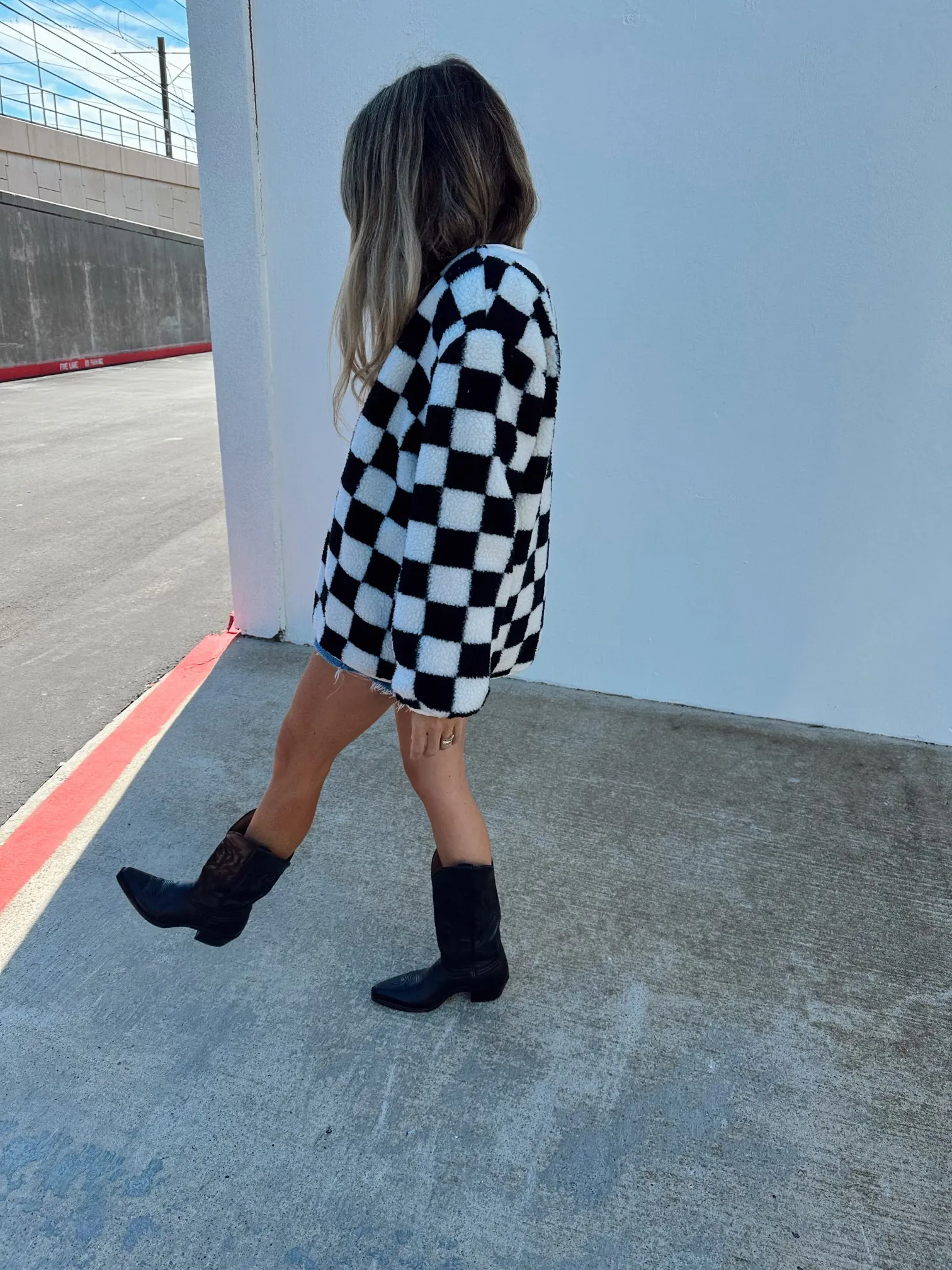 Checkered Sherpa Jacket