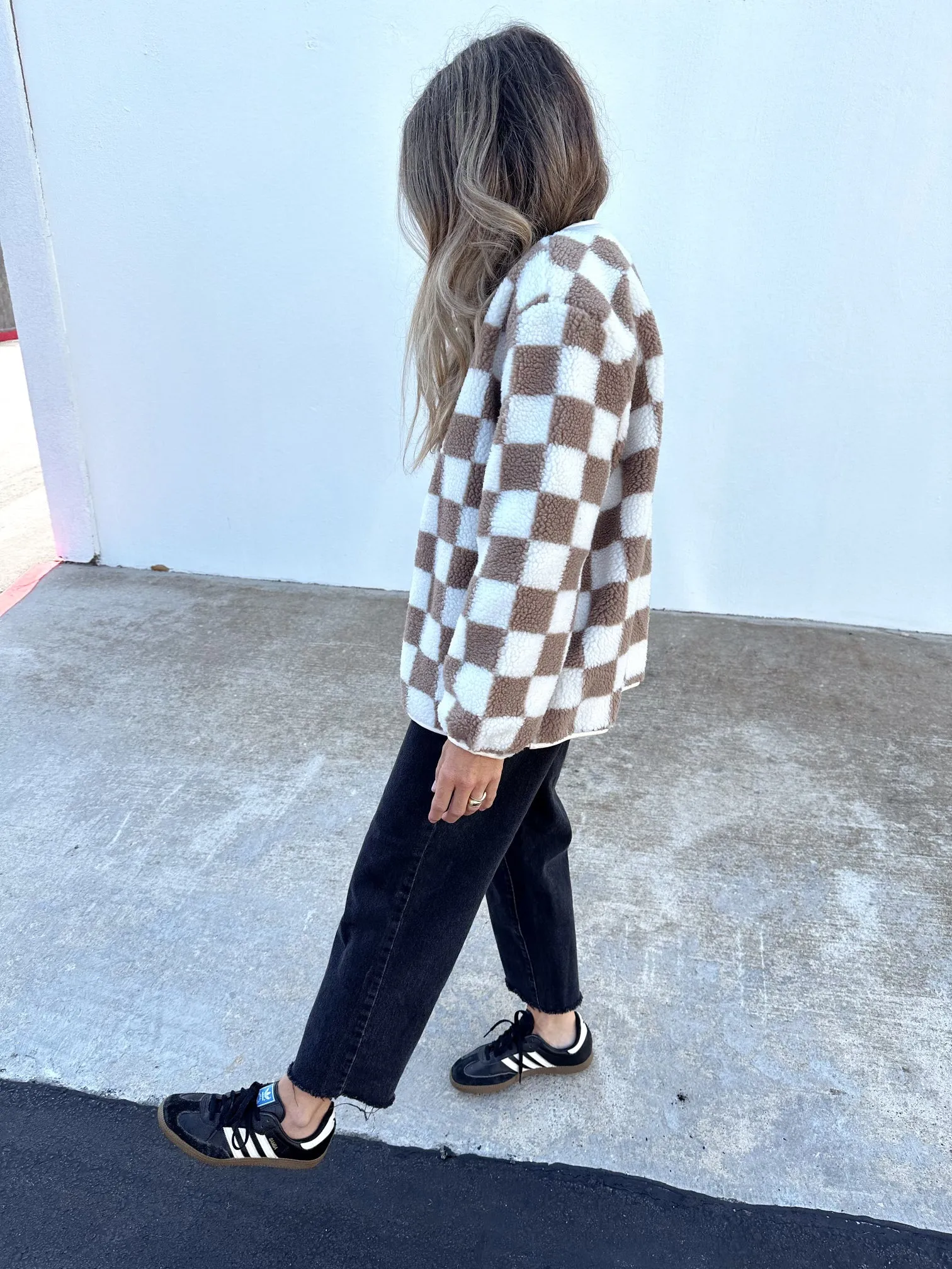 Checkered Sherpa Jacket