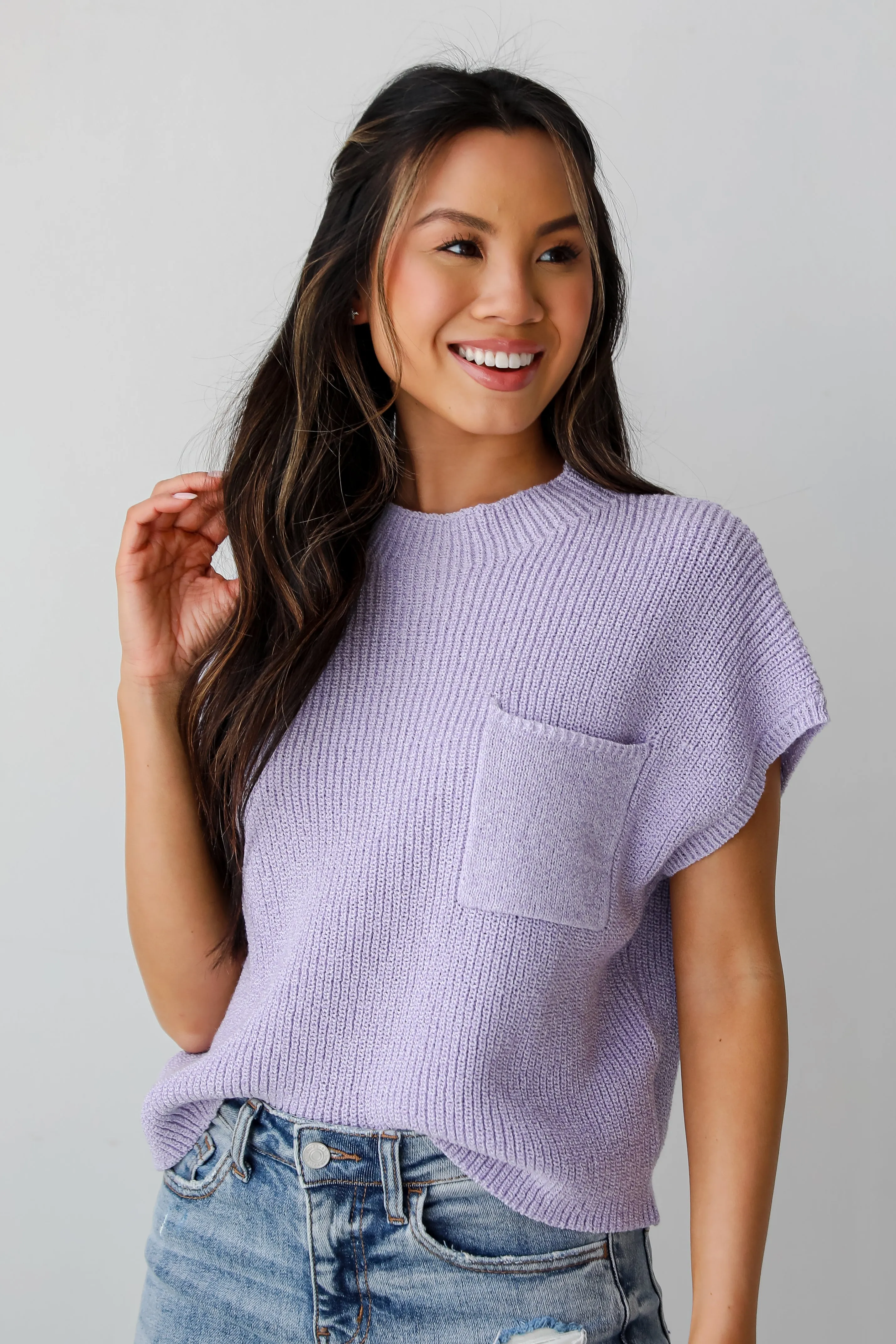 Coastal Style Lilac Sweater Top