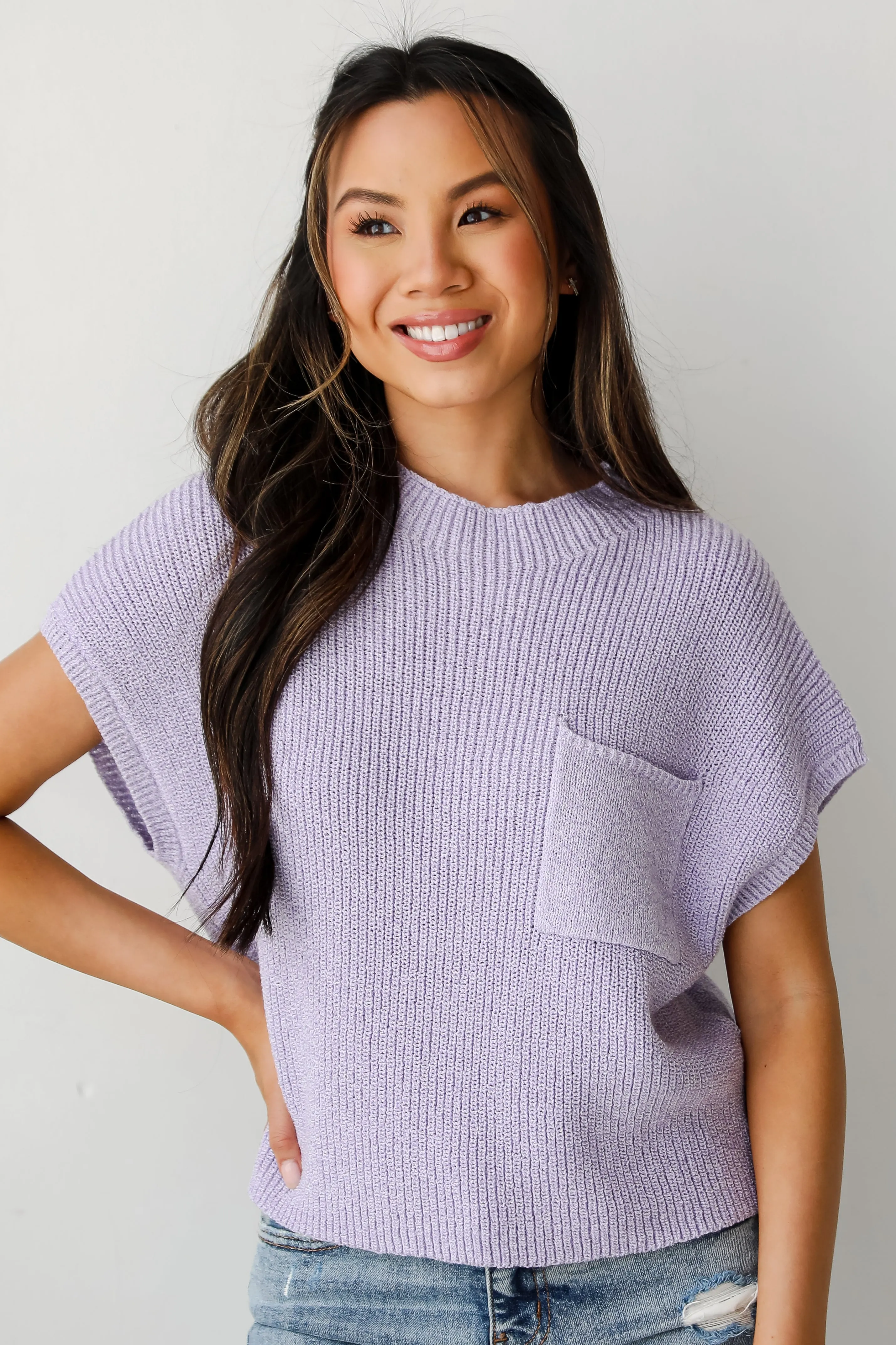 Coastal Style Lilac Sweater Top