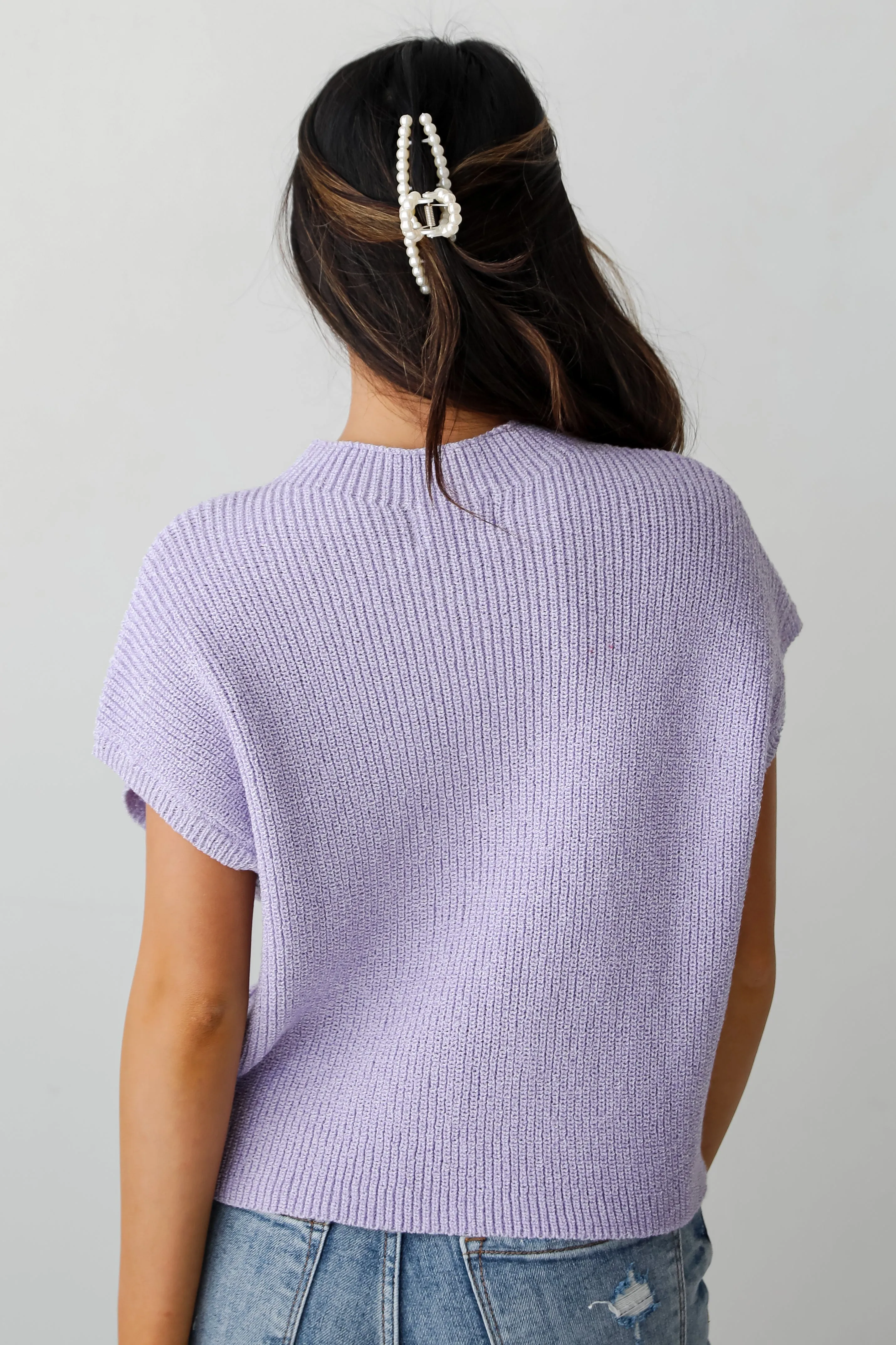 Coastal Style Lilac Sweater Top