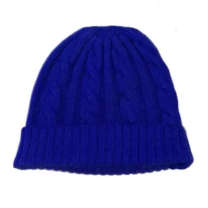 Cobalt Blue Cashmere Beanie