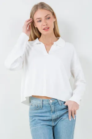 Collared V Neck Sweater