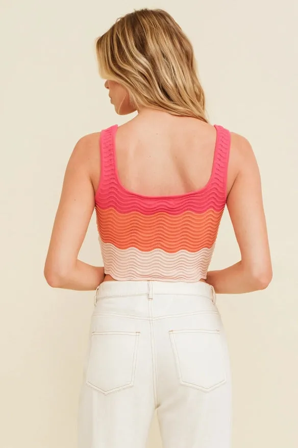 Color Block Knitted Top