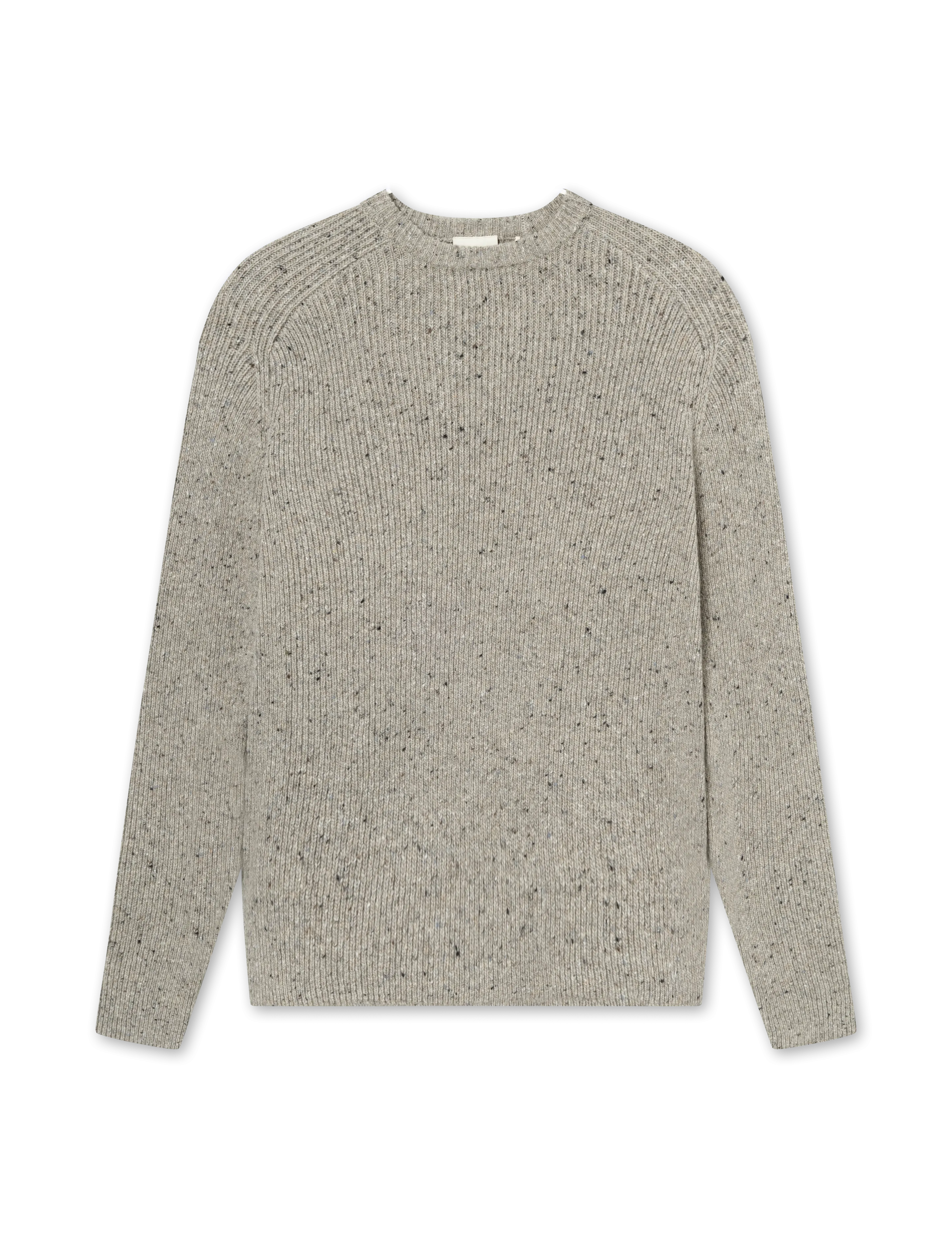 Cone Rib Knit | Light grey melangé