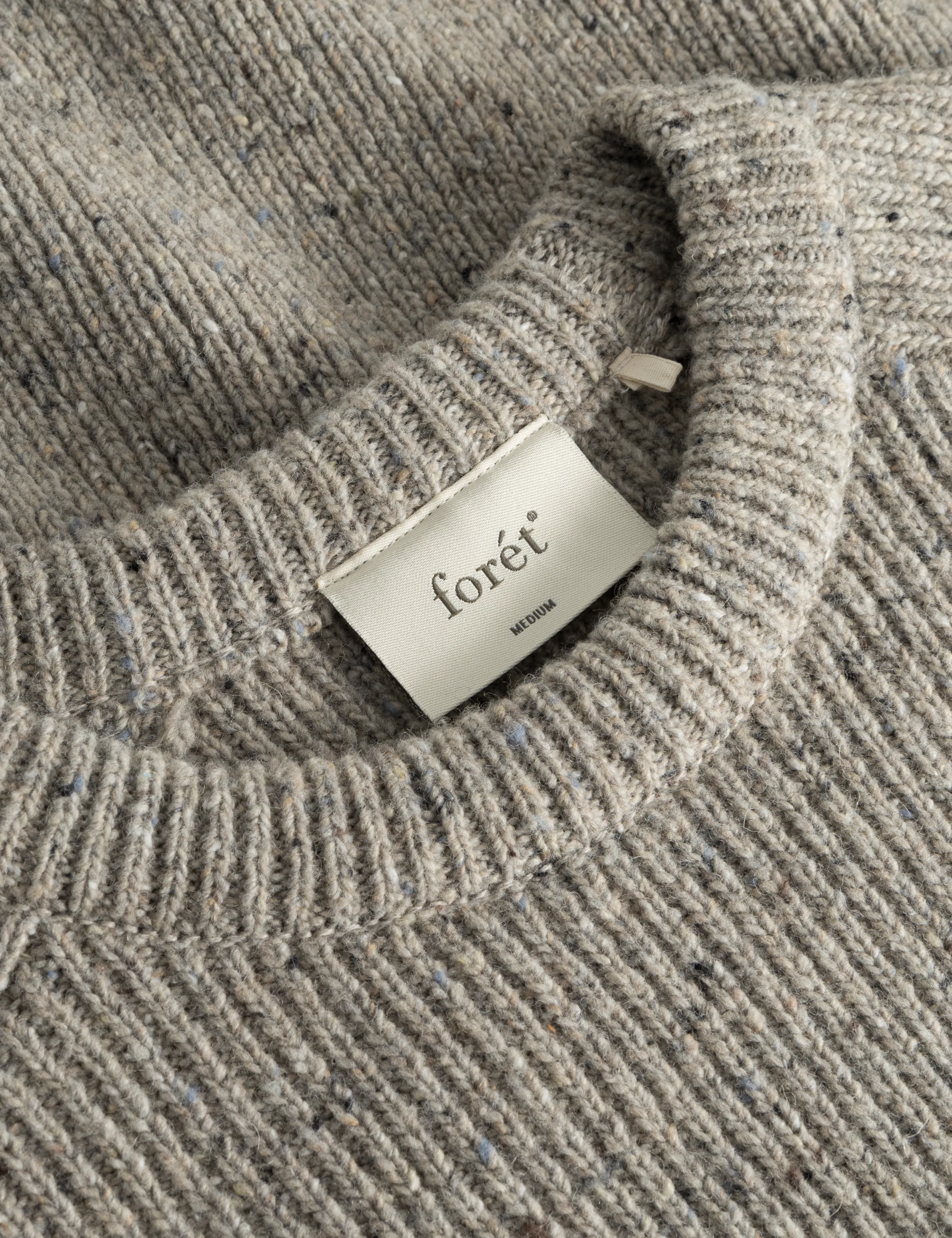 Cone Rib Knit | Light grey melangé