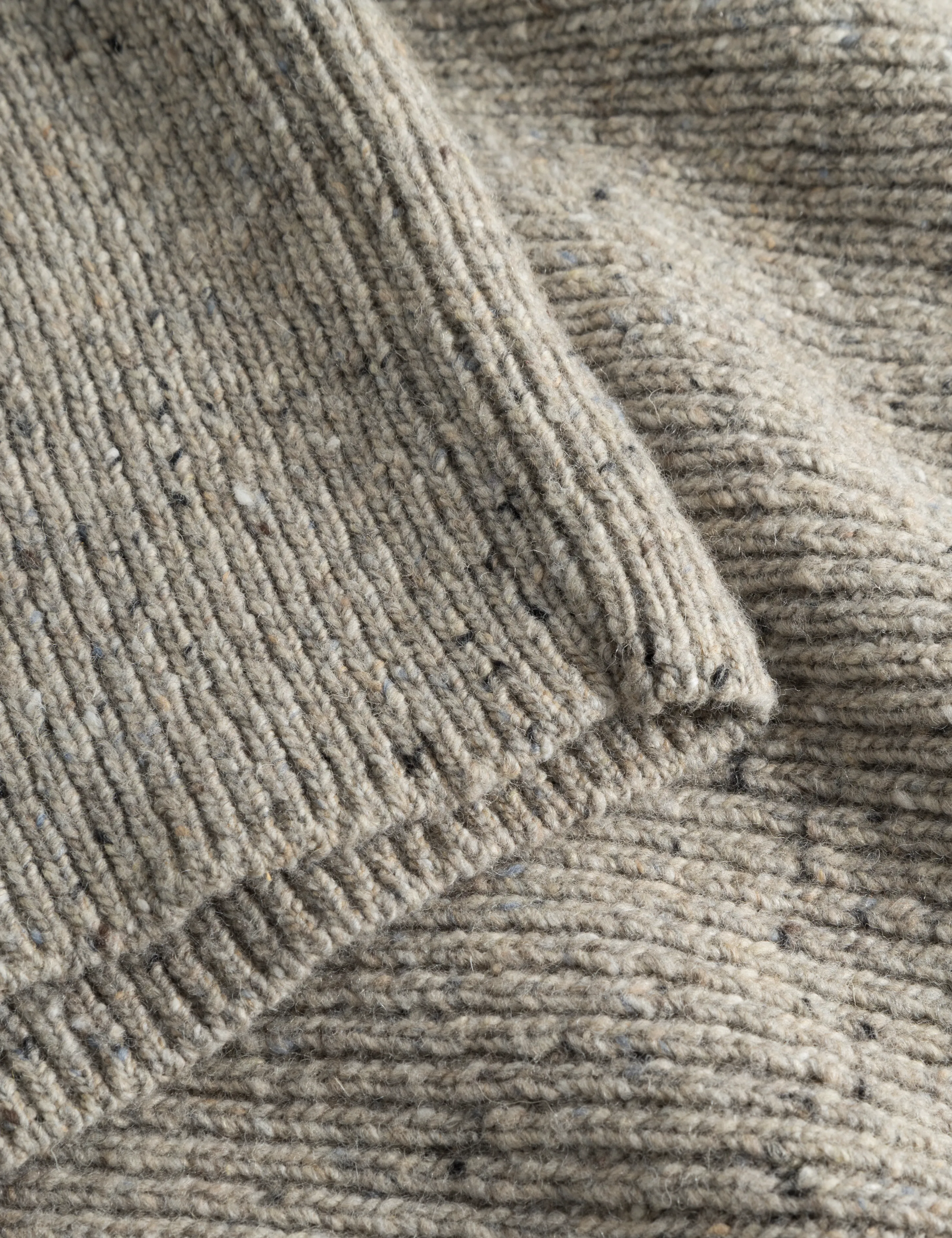 Cone Rib Knit | Light grey melangé