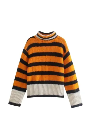 'Connie' Versatile Striped Knitted Piece