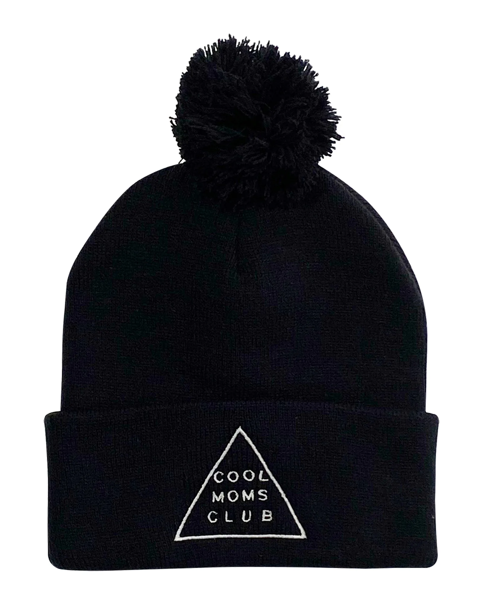 Cool Moms Club Pom Beanie - Black