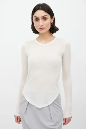 Cream Cashmere Knit Top