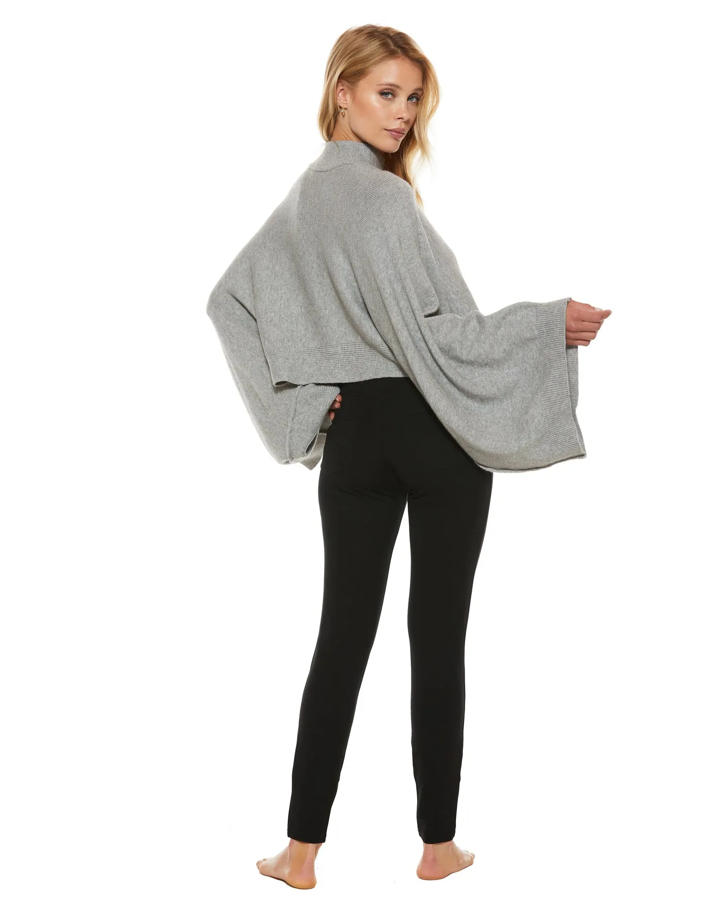 Cropped Sweater Heather Grey