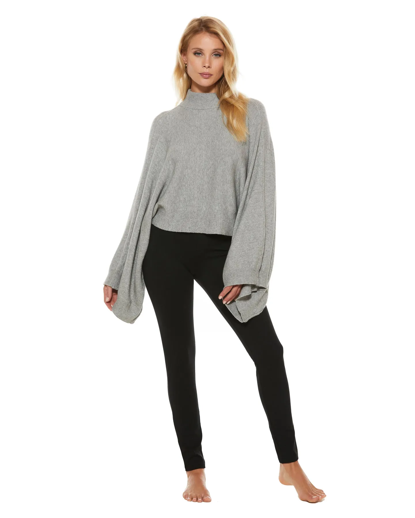 Cropped Sweater Heather Grey