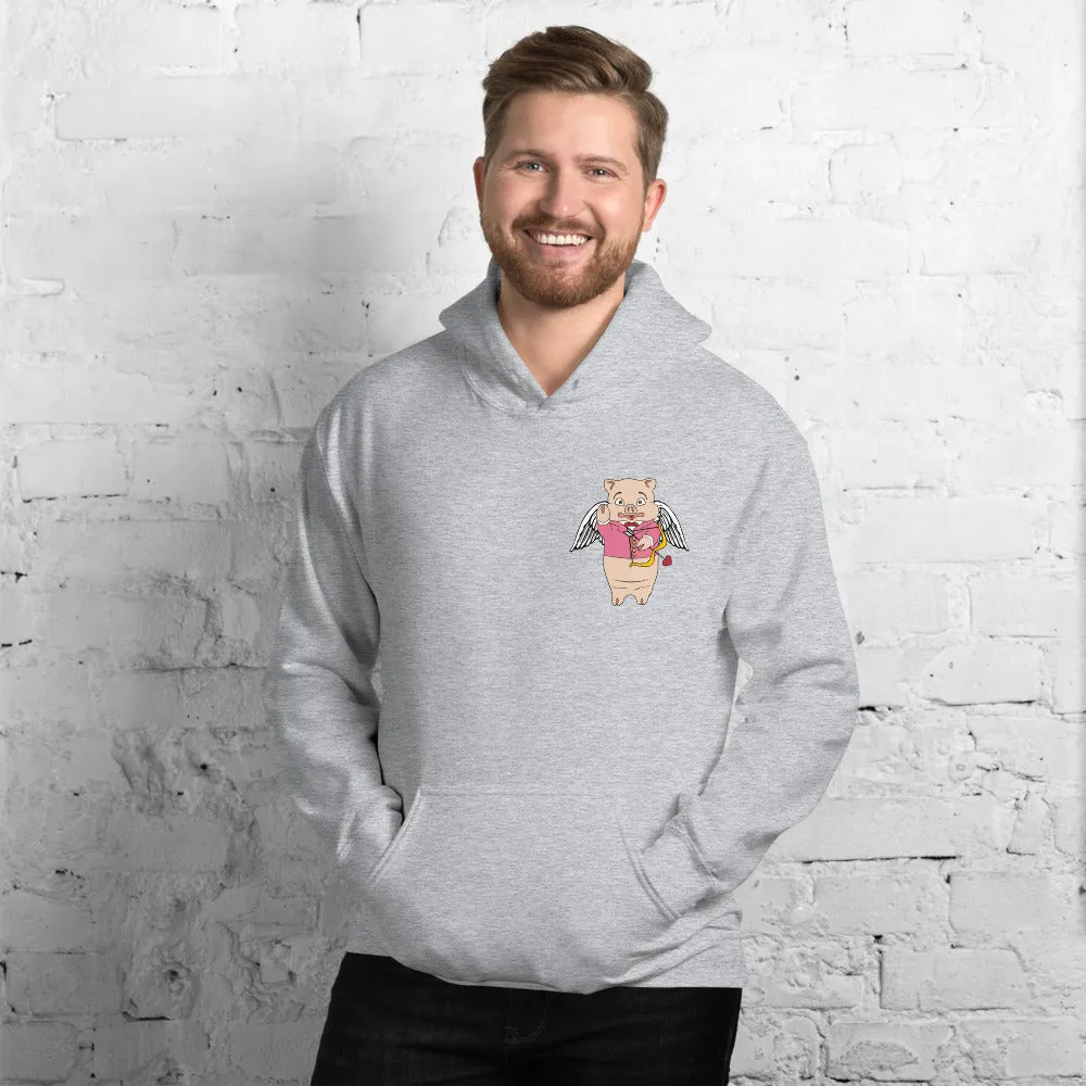 Cupid Pig   Valentine's Neon Sign Hoodie