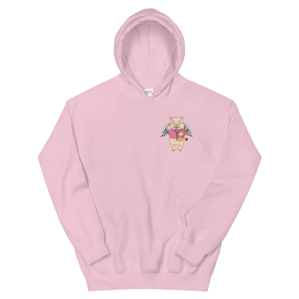 Cupid Pig   Valentine's Neon Sign Hoodie