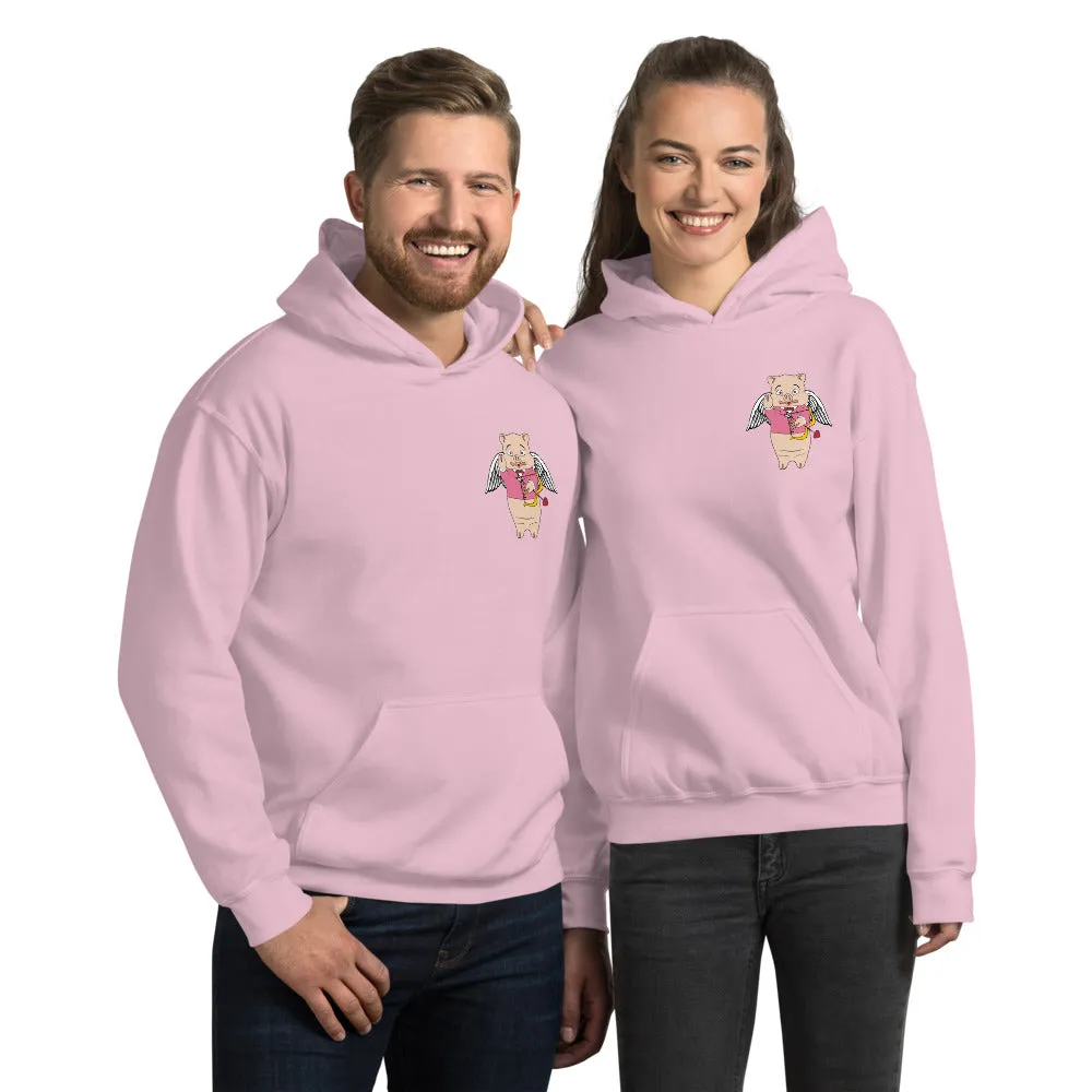 Cupid Pig   Valentine's Neon Sign Hoodie