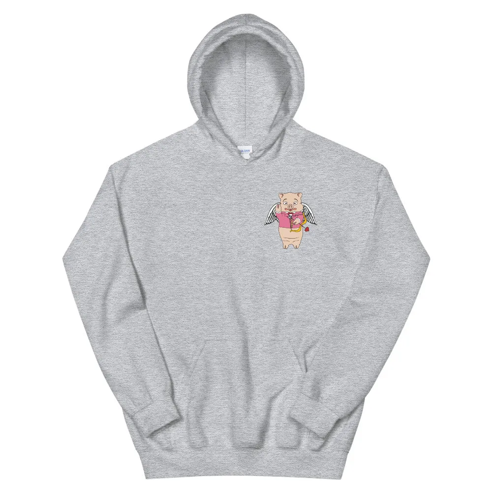 Cupid Pig   Valentine's Neon Sign Hoodie