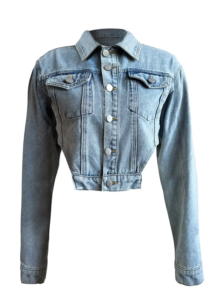 Cut-Off Cropped Denim Jacket