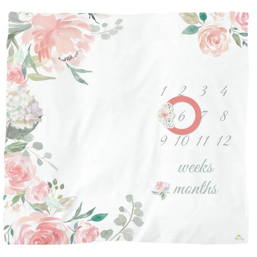 Cutie Captures™ Floral Milestone Blanket