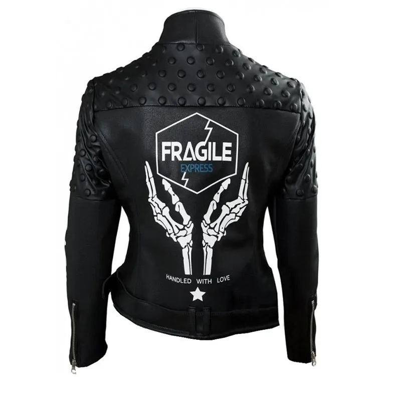 Death Stranding Fragile Express Black Leather Jacket