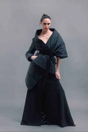 Deconstructed Padded One Sleeve Cape