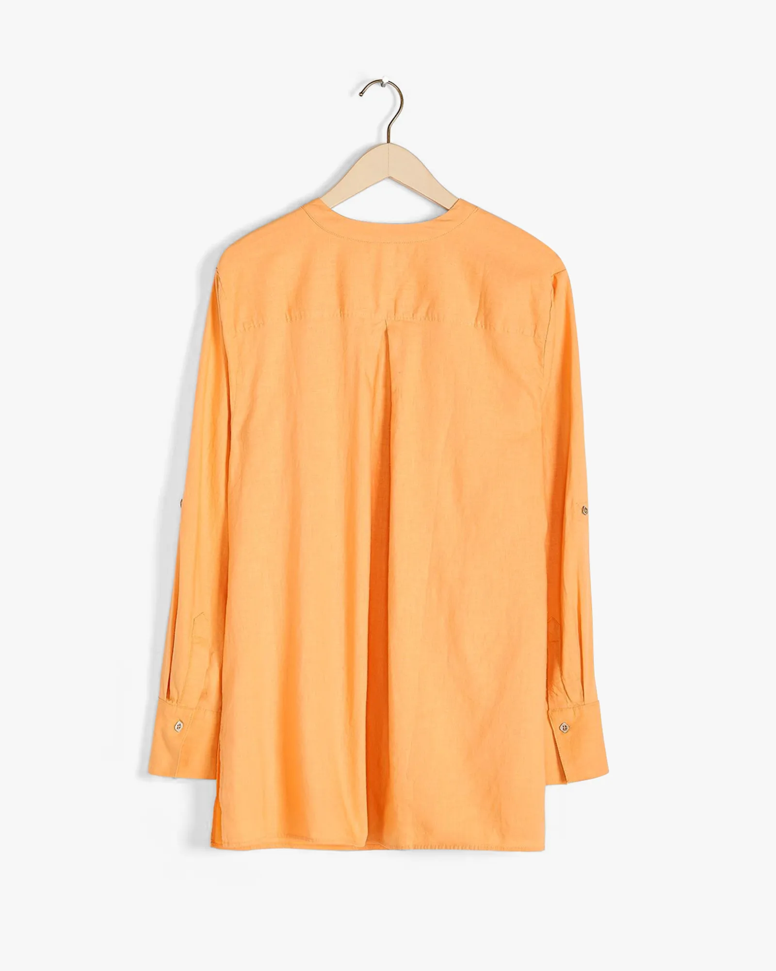 Dennie Linen-Blend Tunic | Orange