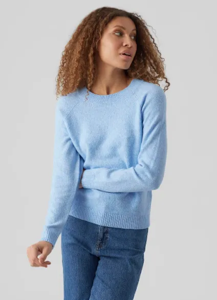 Doffy Boy Blue Round Neck Pullover