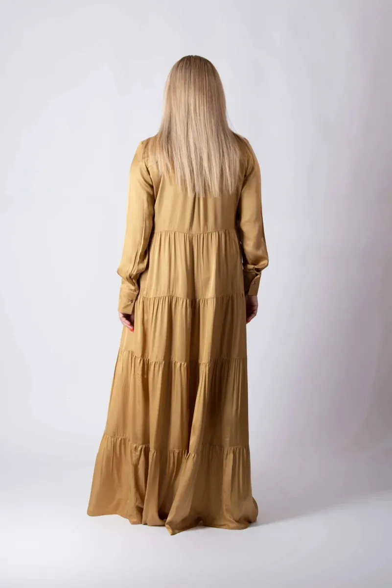 DORA Beige Maxi Summer Kaftan