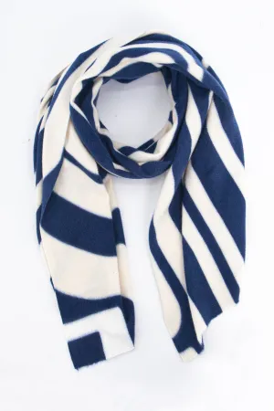 Dot Midweight Scarf - Navy Blue, Geometric