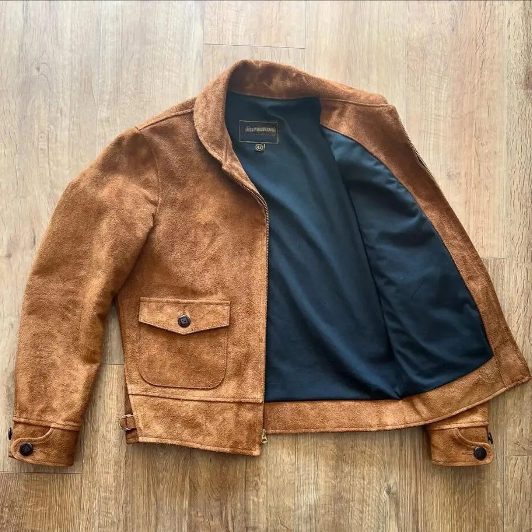 Double Pocket Suede leather jacket