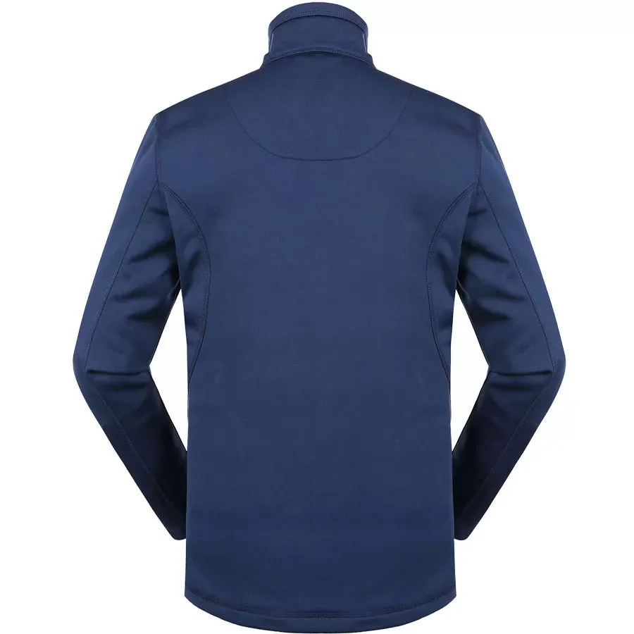 DZP725M, ZIP THROUGH 4-WAY STRETCH SWEATER PESSO 725, NAVY