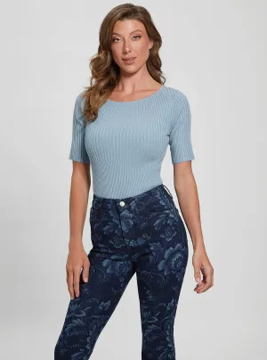 Eco Blue Aysha Reversible Knit Top