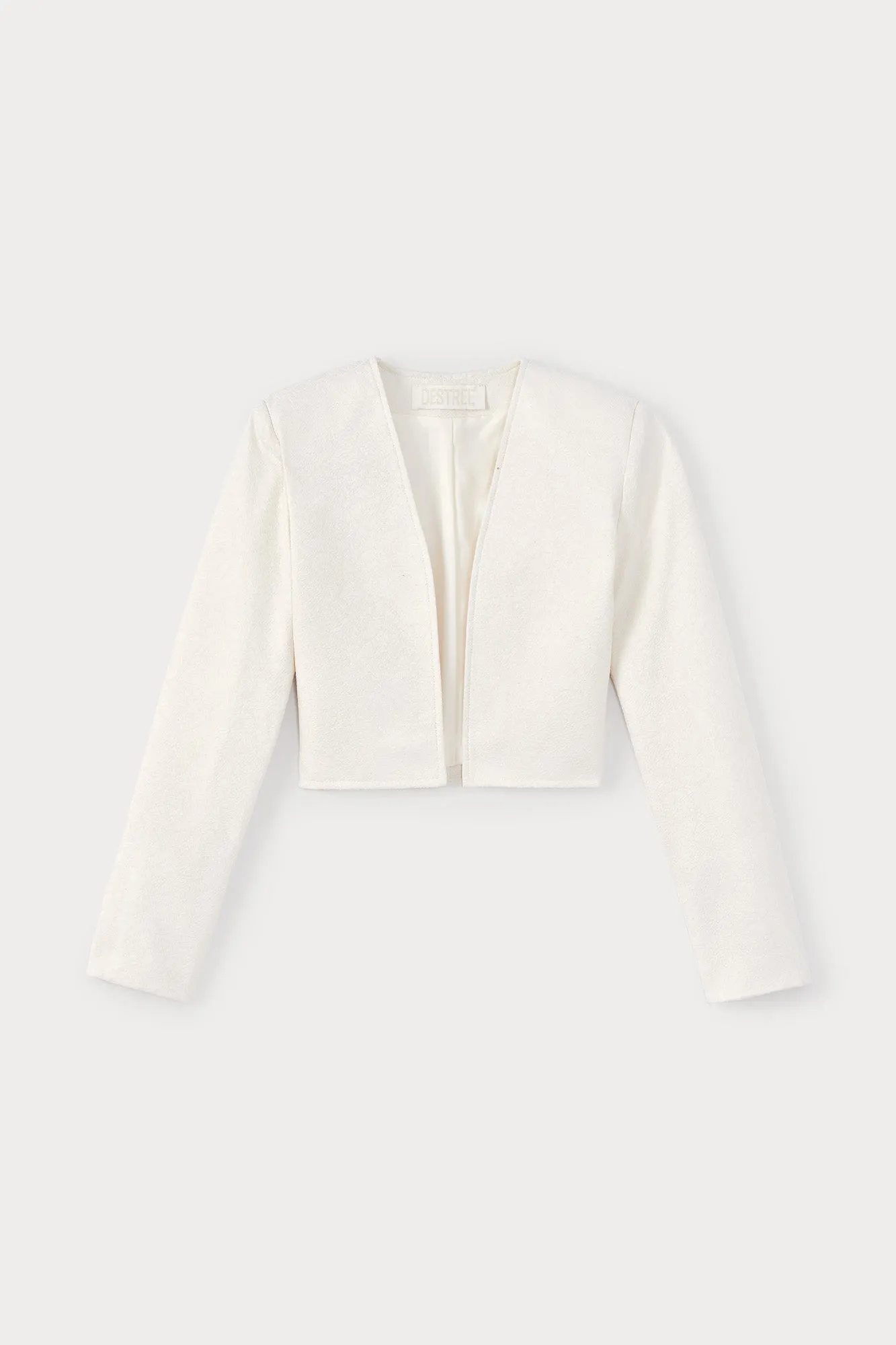 ECRU Jacquard Cropped Jacket