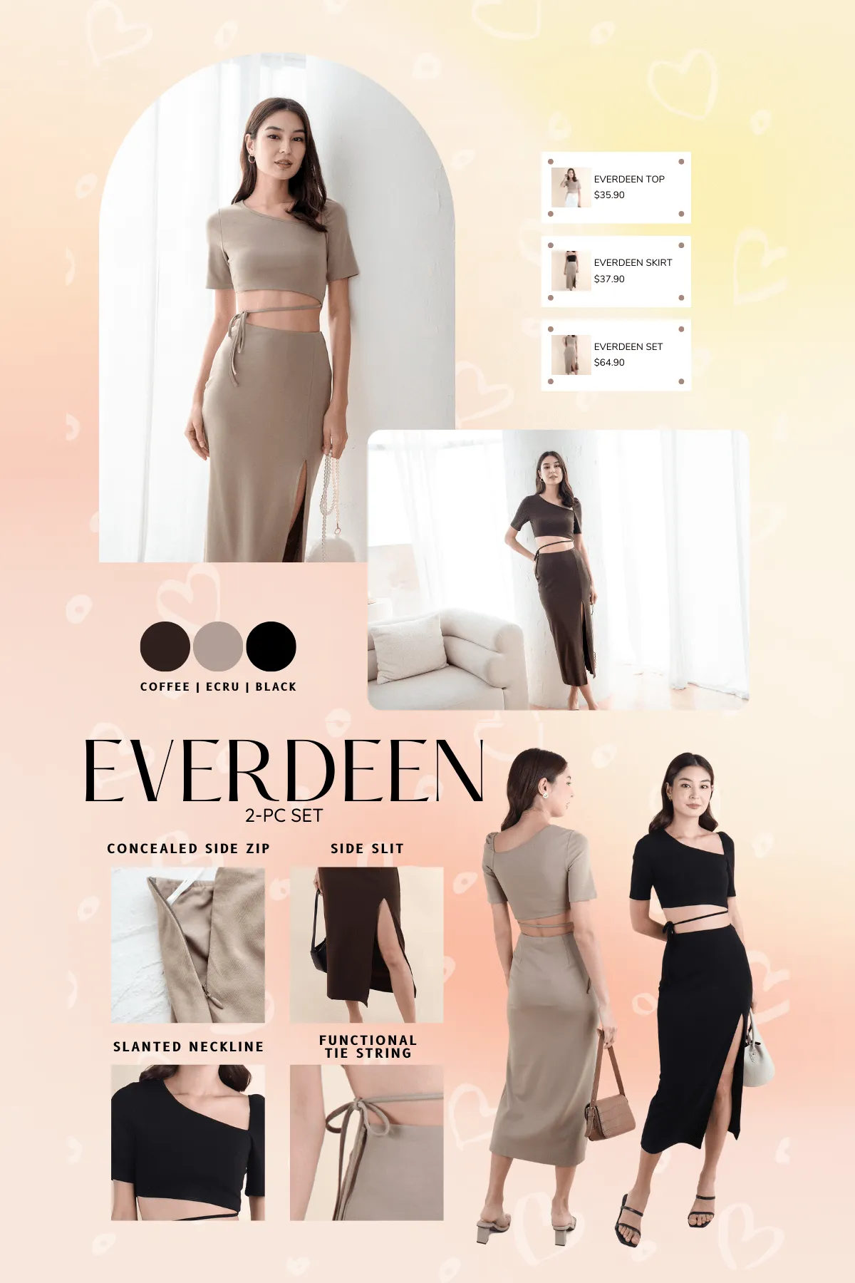 EVERDEEN TOGA TOP IN ECRU