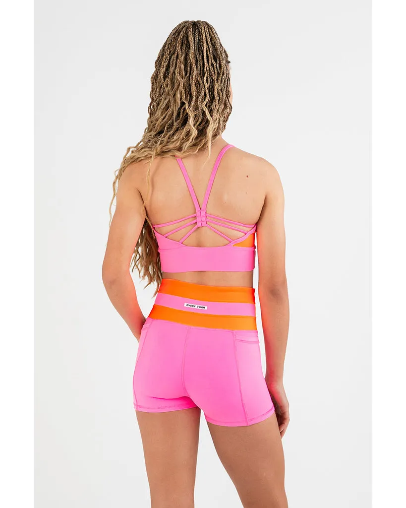 Every Turn On-The-Go Crop Top - Girls - Candy Neon Orange