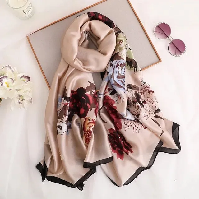 Fashion Silk Scarf Printed Bandana Shawl #LZ141