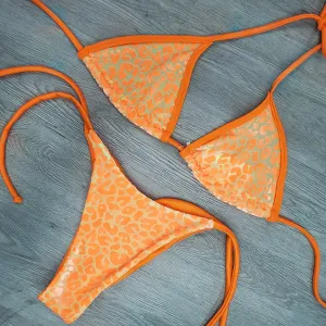 Feline Orange Triangle Top