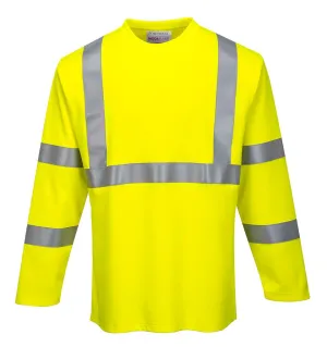 Flame Resistant Hi Vis Long Sleeve Shirt - Safety Shirts for Men - High Visibility