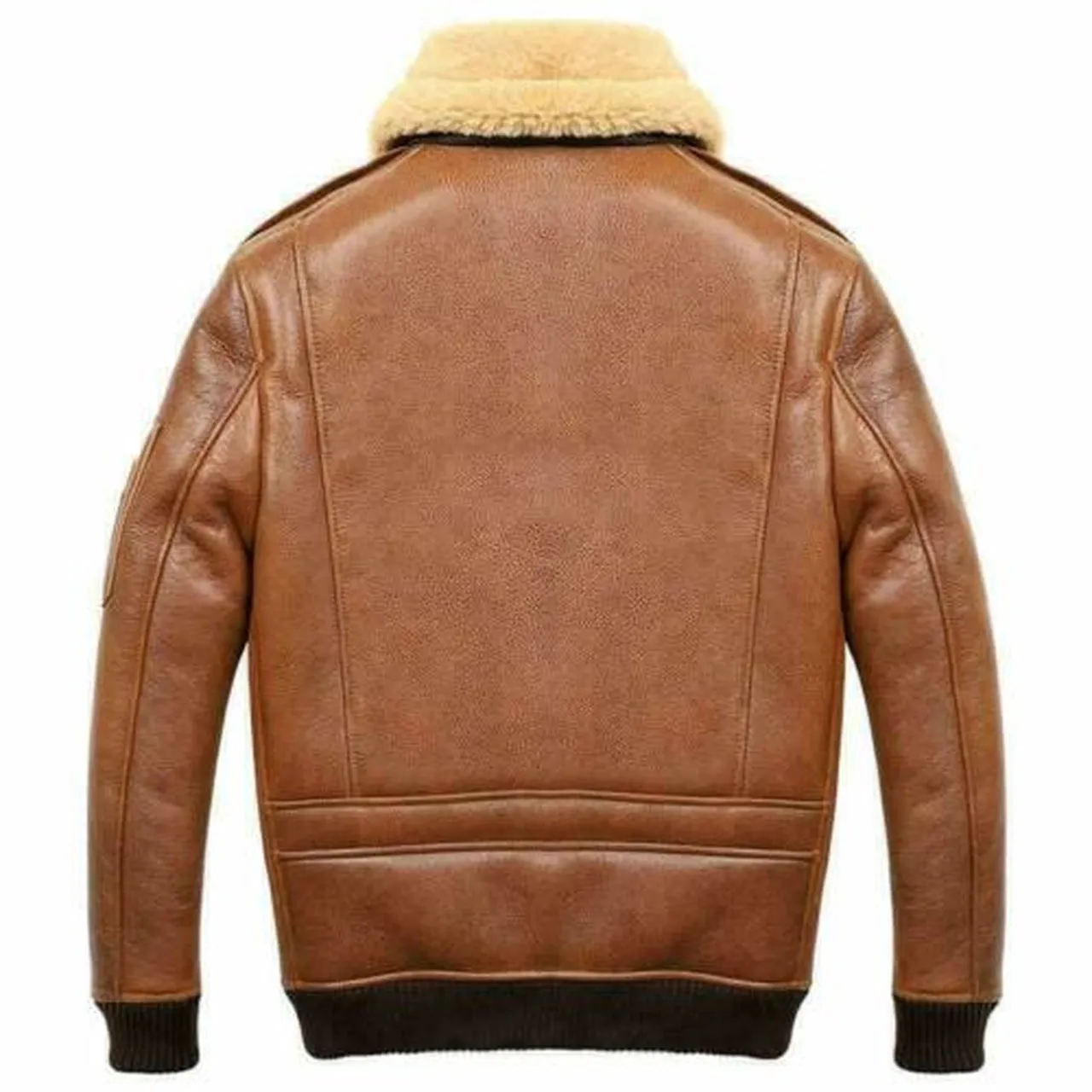 Flying Aviator Fur Leather Jacket