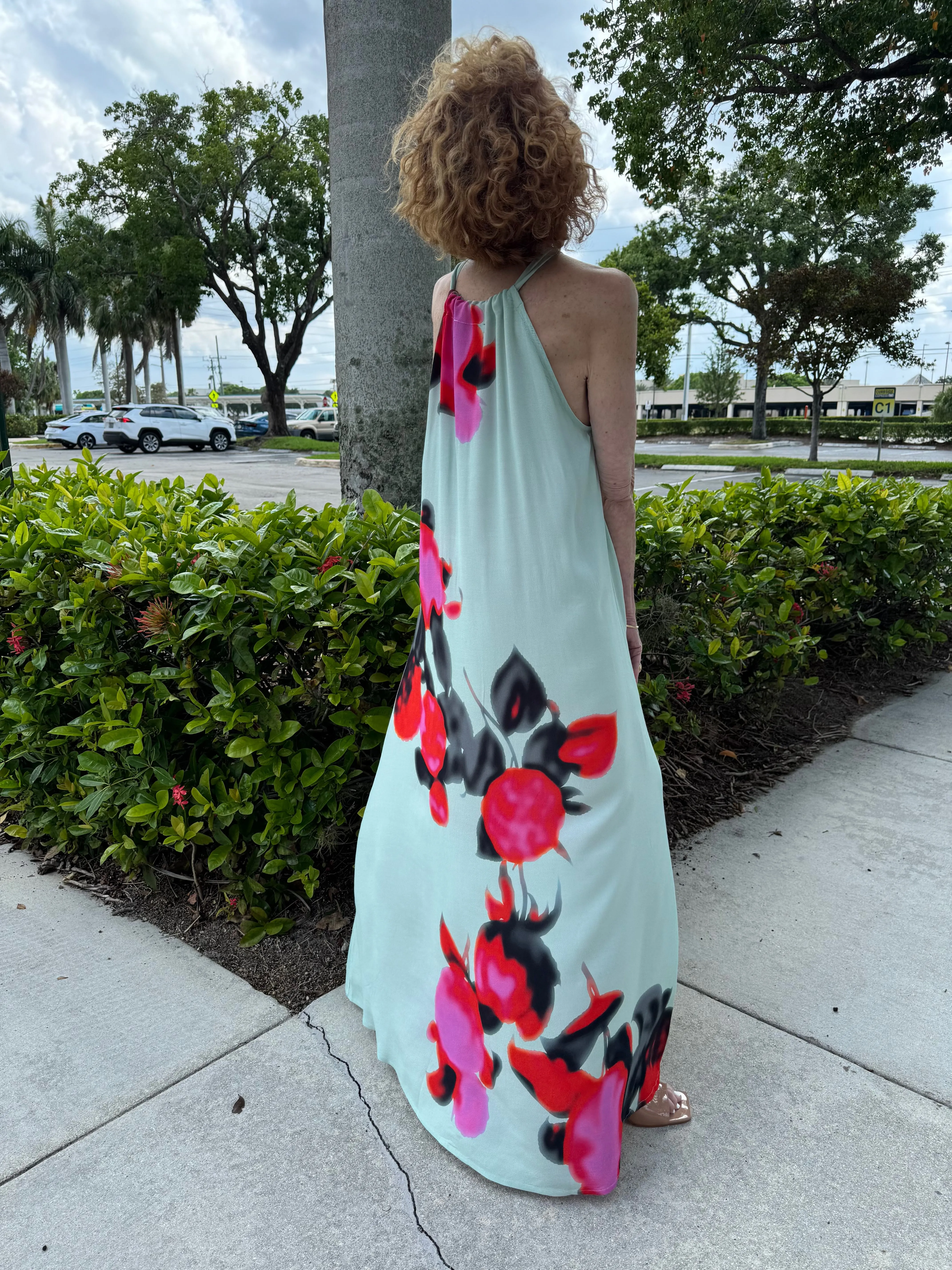 Fotshot Floral Print Maxi Dress