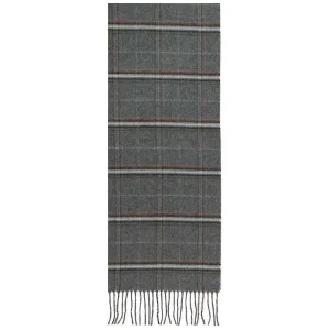 Fraas Wide Check Scarf - Grey