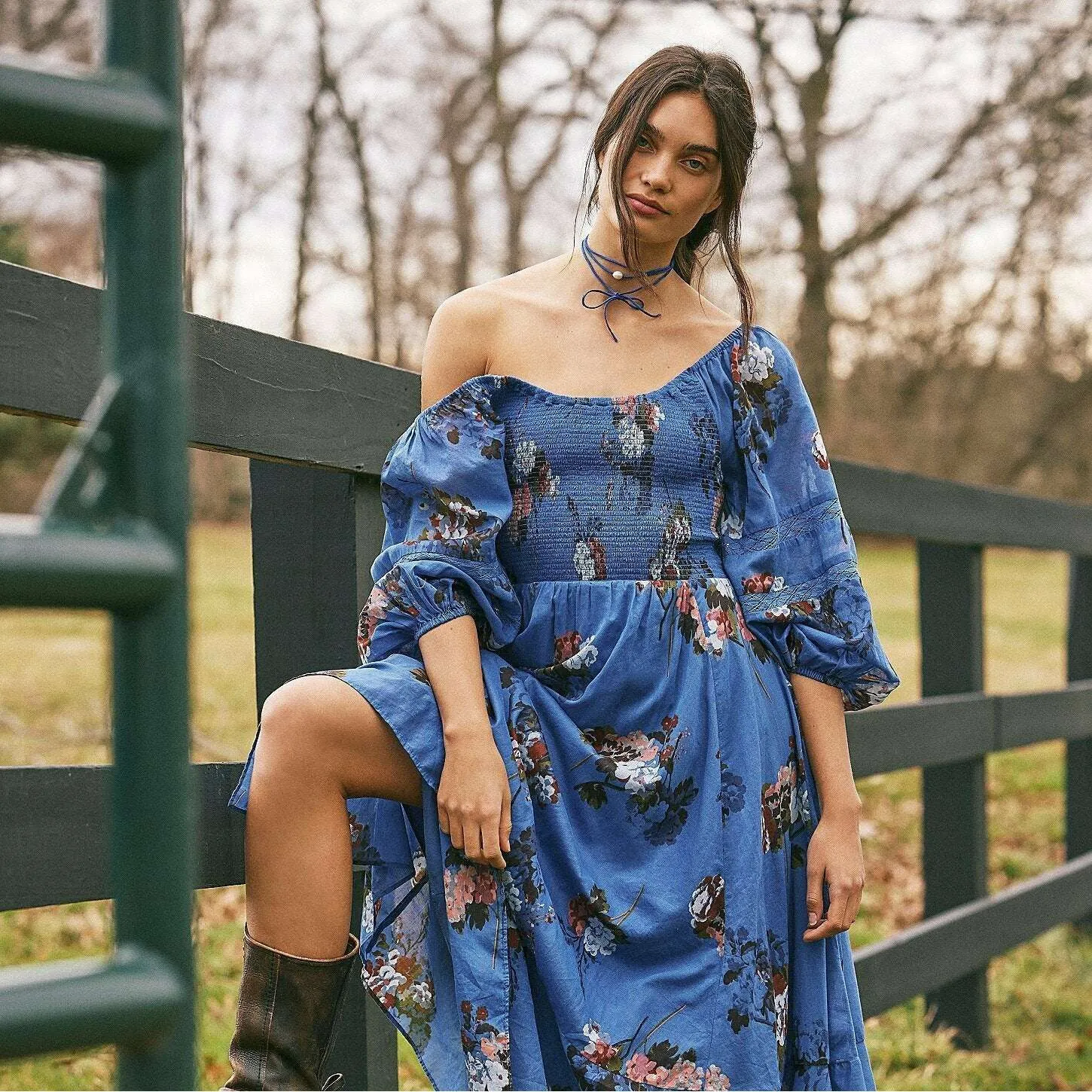 FREE PEOPLE - Morning Glory Maxi Dress - Dutch Blue