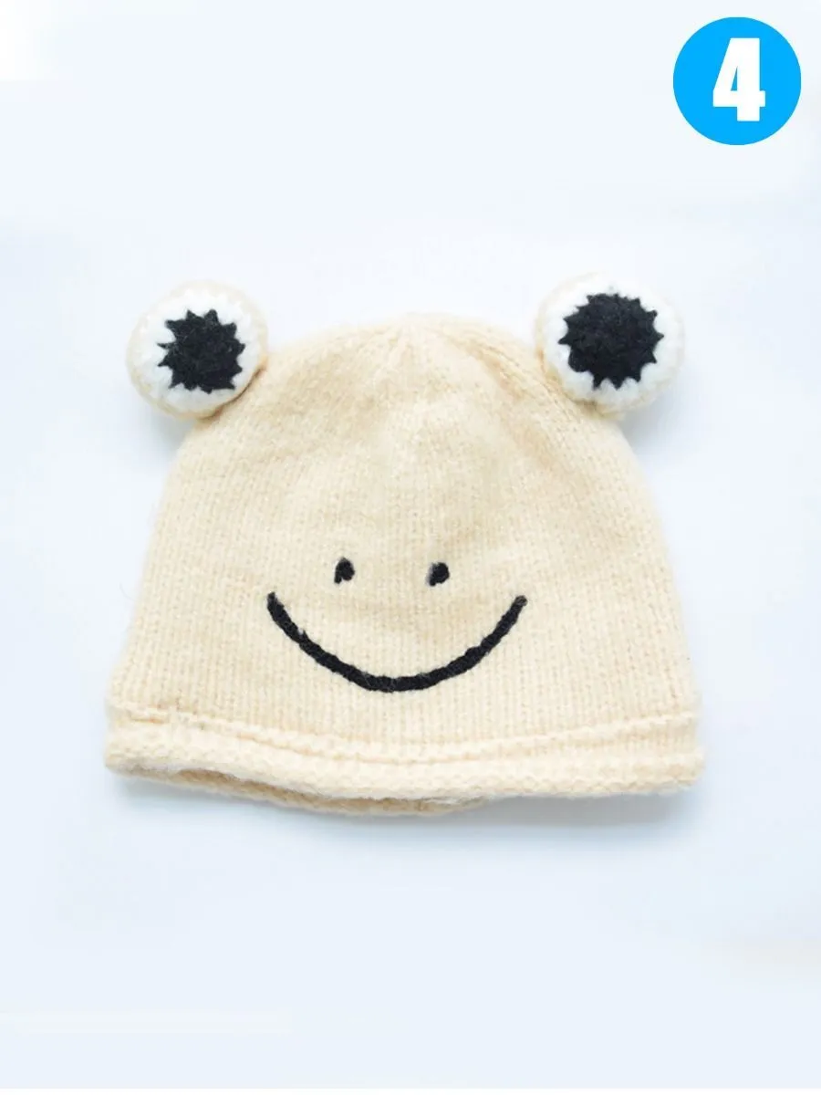 Frog Knit Beanie Hat for Winter Infant Boys Girls