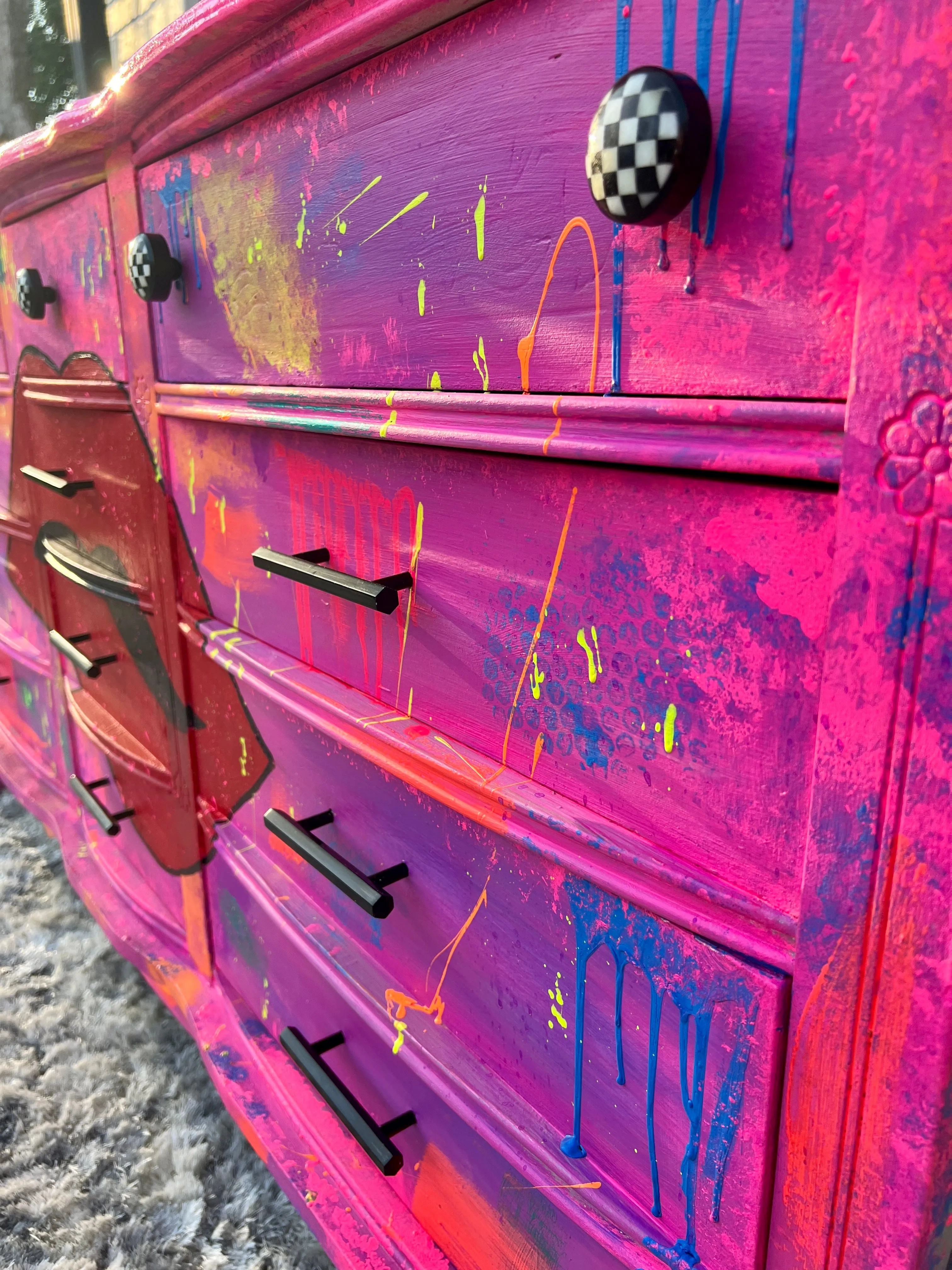 Funky Neon 80s Dresser