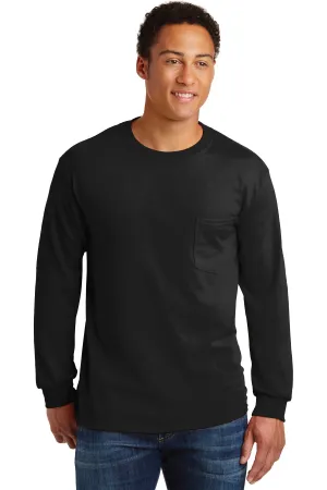 Gildan® - Ultra Cotton® 100% Cotton Long Sleeve T-Shirt with Pocket.  2410