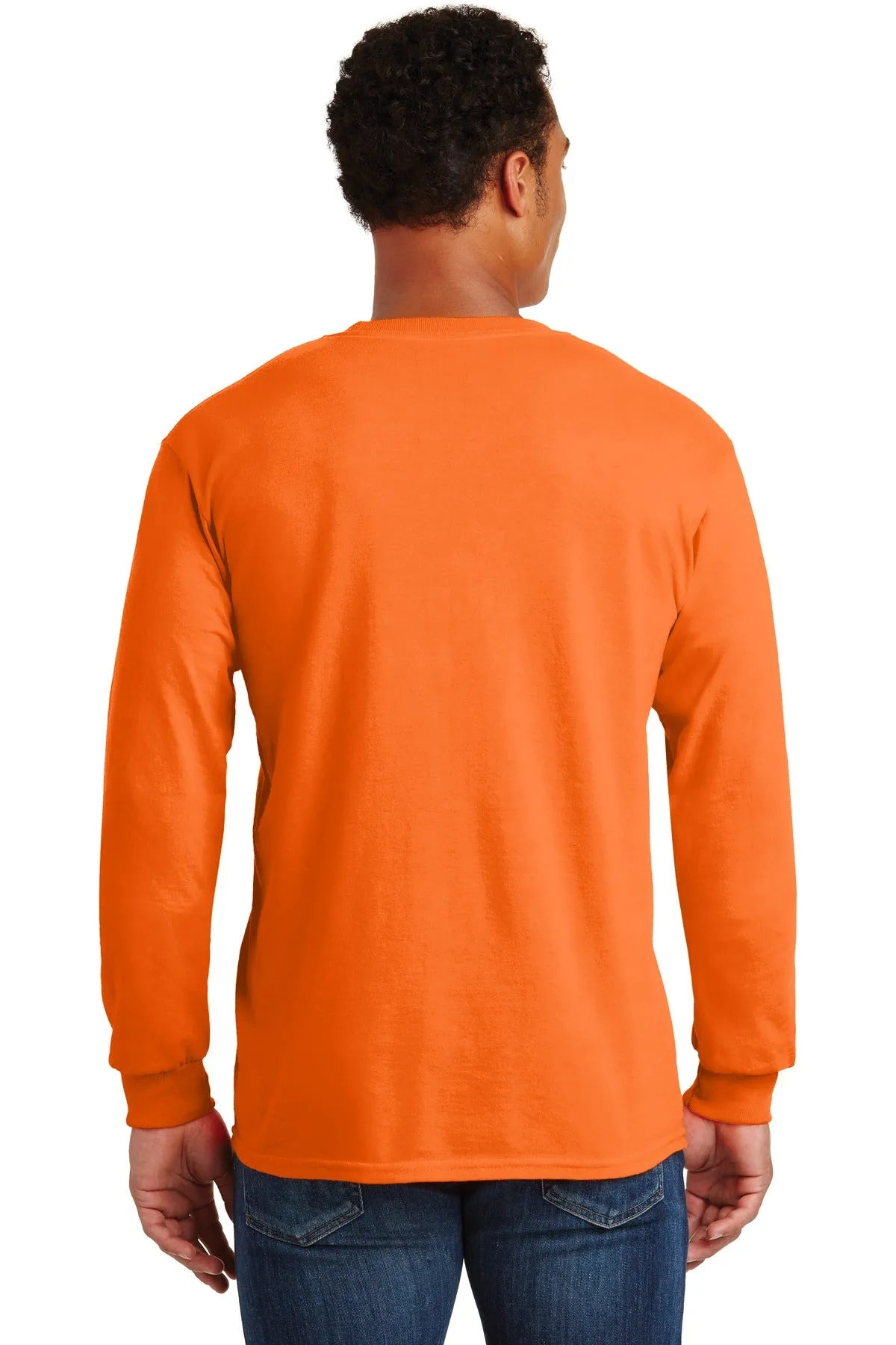 Gildan - Ultra Cotton 100% US Cotton Long Sleeve T-Shirt with Pocket. 2410