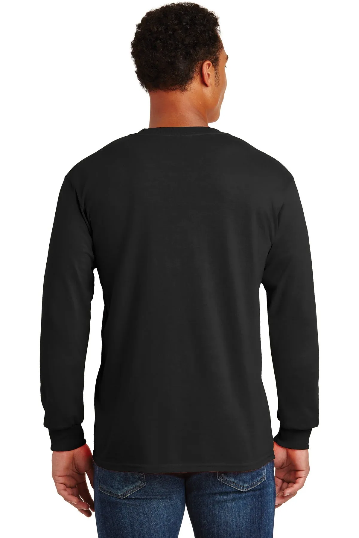 Gildan - Ultra Cotton 100% US Cotton Long Sleeve T-Shirt with Pocket. 2410