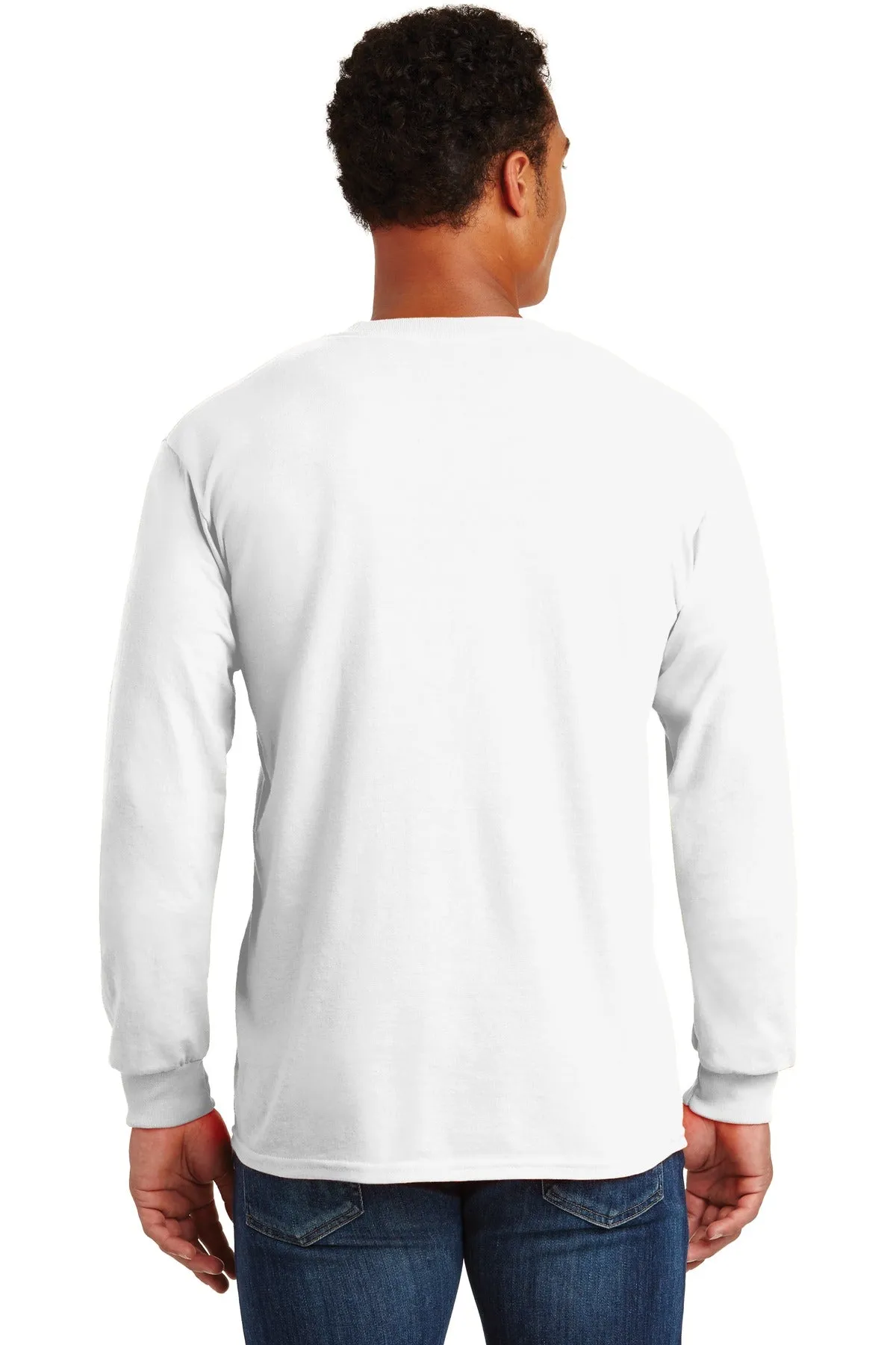 Gildan - Ultra Cotton 100% US Cotton Long Sleeve T-Shirt with Pocket. 2410