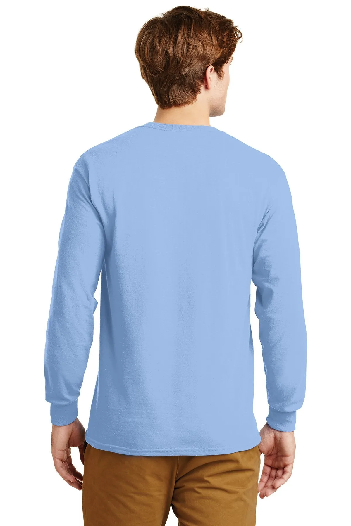 Gildan Ultra Cotton Long Sleeve T Shirt Light Blue