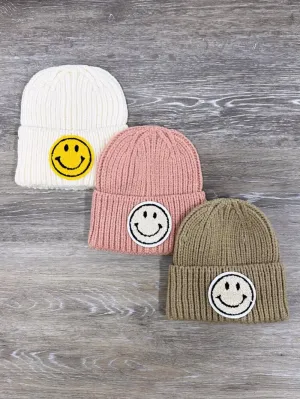 Girls Smile Face Beanie Hat